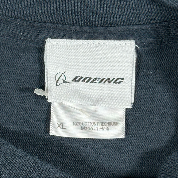 Boeing Shirt Adult EXTRA LARGE Black Aviation Airplane 95th Anniversary Company - Picture 3 of 6